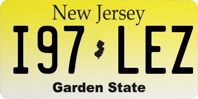 NJ license plate I97LEZ