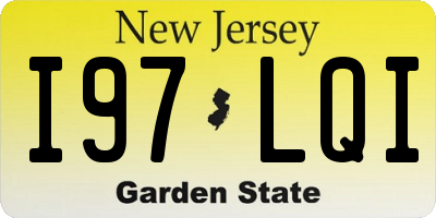 NJ license plate I97LQI