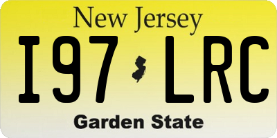 NJ license plate I97LRC