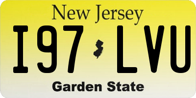 NJ license plate I97LVU