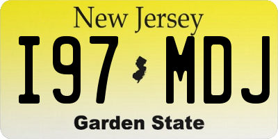 NJ license plate I97MDJ