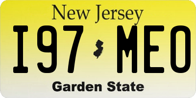 NJ license plate I97MEO