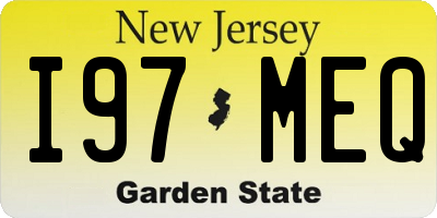 NJ license plate I97MEQ