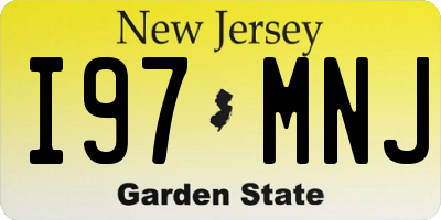 NJ license plate I97MNJ