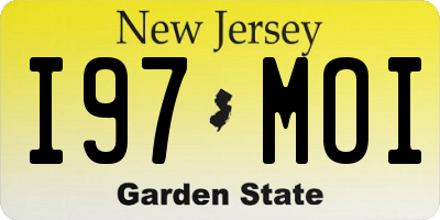 NJ license plate I97MOI