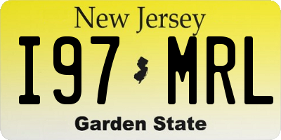 NJ license plate I97MRL