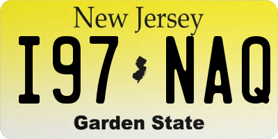NJ license plate I97NAQ