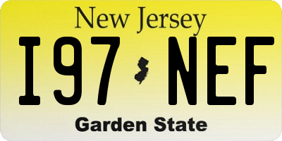 NJ license plate I97NEF