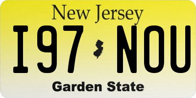 NJ license plate I97NOU