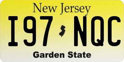 NJ license plate I97NQC