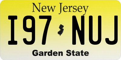 NJ license plate I97NUJ