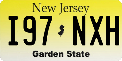 NJ license plate I97NXH