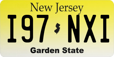 NJ license plate I97NXI