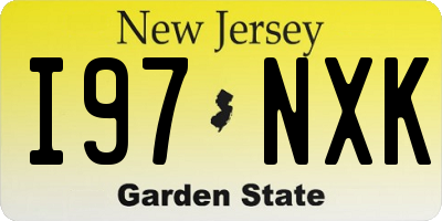 NJ license plate I97NXK