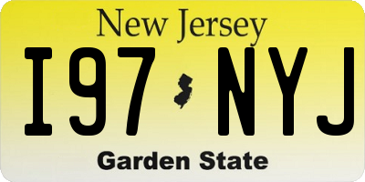 NJ license plate I97NYJ