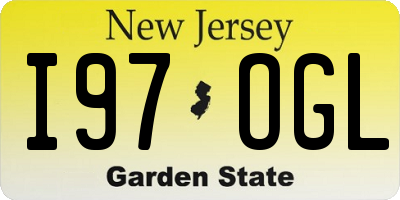 NJ license plate I97OGL