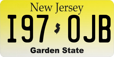 NJ license plate I97OJB