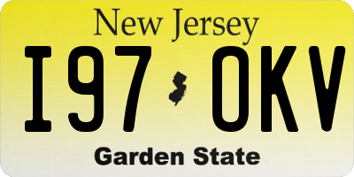 NJ license plate I97OKV