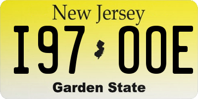 NJ license plate I97OOE