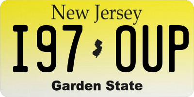 NJ license plate I97OUP