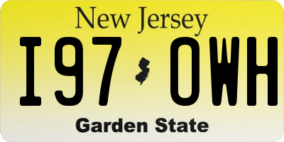 NJ license plate I97OWH