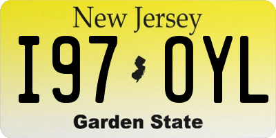 NJ license plate I97OYL