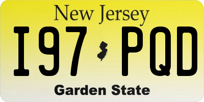 NJ license plate I97PQD