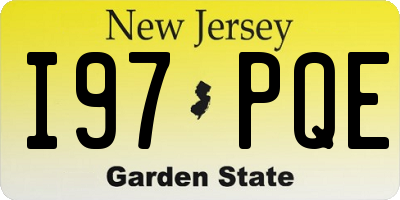 NJ license plate I97PQE