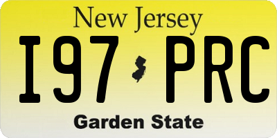 NJ license plate I97PRC