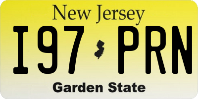 NJ license plate I97PRN