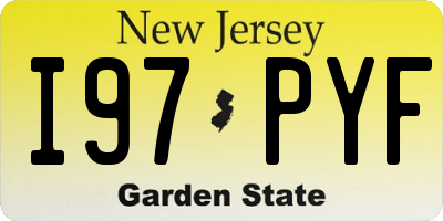 NJ license plate I97PYF