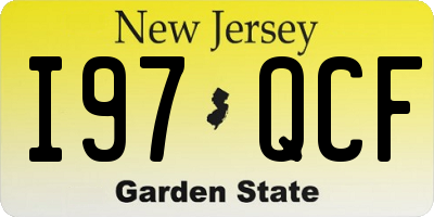 NJ license plate I97QCF