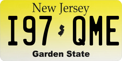 NJ license plate I97QME