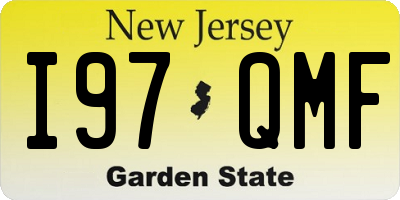 NJ license plate I97QMF