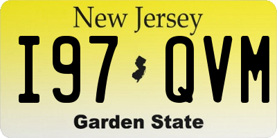 NJ license plate I97QVM