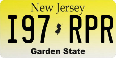 NJ license plate I97RPR