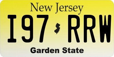NJ license plate I97RRW