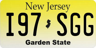 NJ license plate I97SGG
