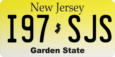 NJ license plate I97SJS