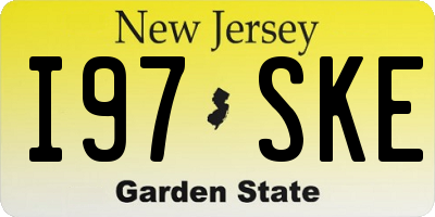 NJ license plate I97SKE