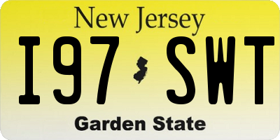 NJ license plate I97SWT