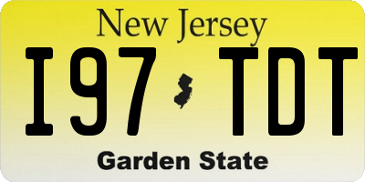 NJ license plate I97TDT