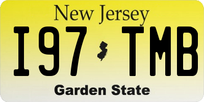 NJ license plate I97TMB