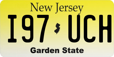 NJ license plate I97UCH