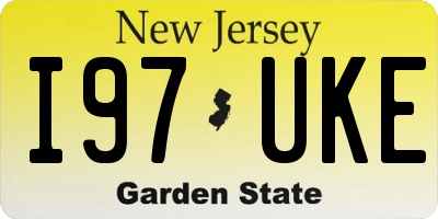 NJ license plate I97UKE
