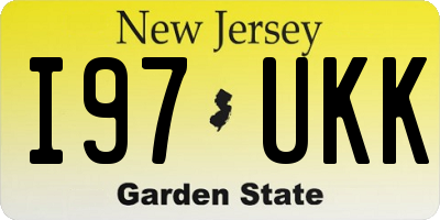 NJ license plate I97UKK