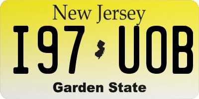 NJ license plate I97UOB