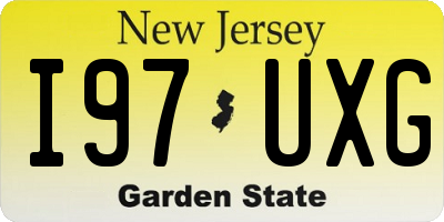 NJ license plate I97UXG