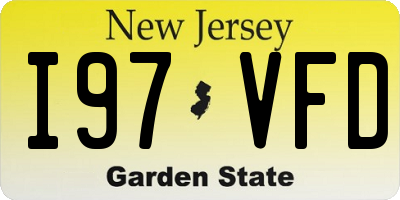 NJ license plate I97VFD