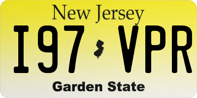 NJ license plate I97VPR